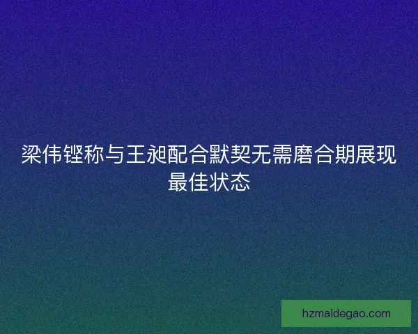 梁伟铿称与王昶配合默契无需磨合期展现最佳状态